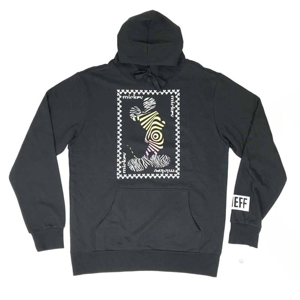 Mens Small Disney Collection Neff Mickey Mouse Lightweight Hooded Sweatshirt New